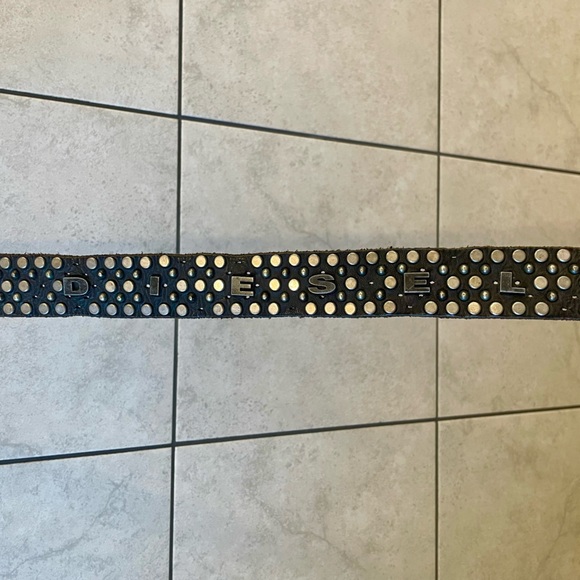 Diesel Black Studded Belt - Picture 6 of 8